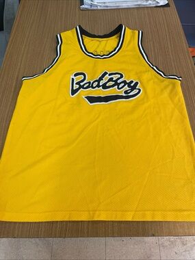 Bad Boy Yellow Mesh Basketball Jersey Biggie Smalls XL